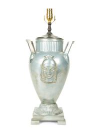 An Art Deco Style Cast Metal Urn Mounted as a Lamp — 20TH CENTURY