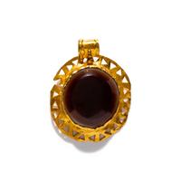 A Roman Gold and Band-Agate Pendant