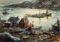 Sailing and Harbor Scenes (a group of three works)