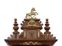 An Austrian Carved Oak Regulator Clock