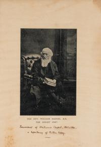 [HARDY, Thomas (1840-1928)]. Photographic print of William Barnes presented to Thomas Hardy, ca 1880s.