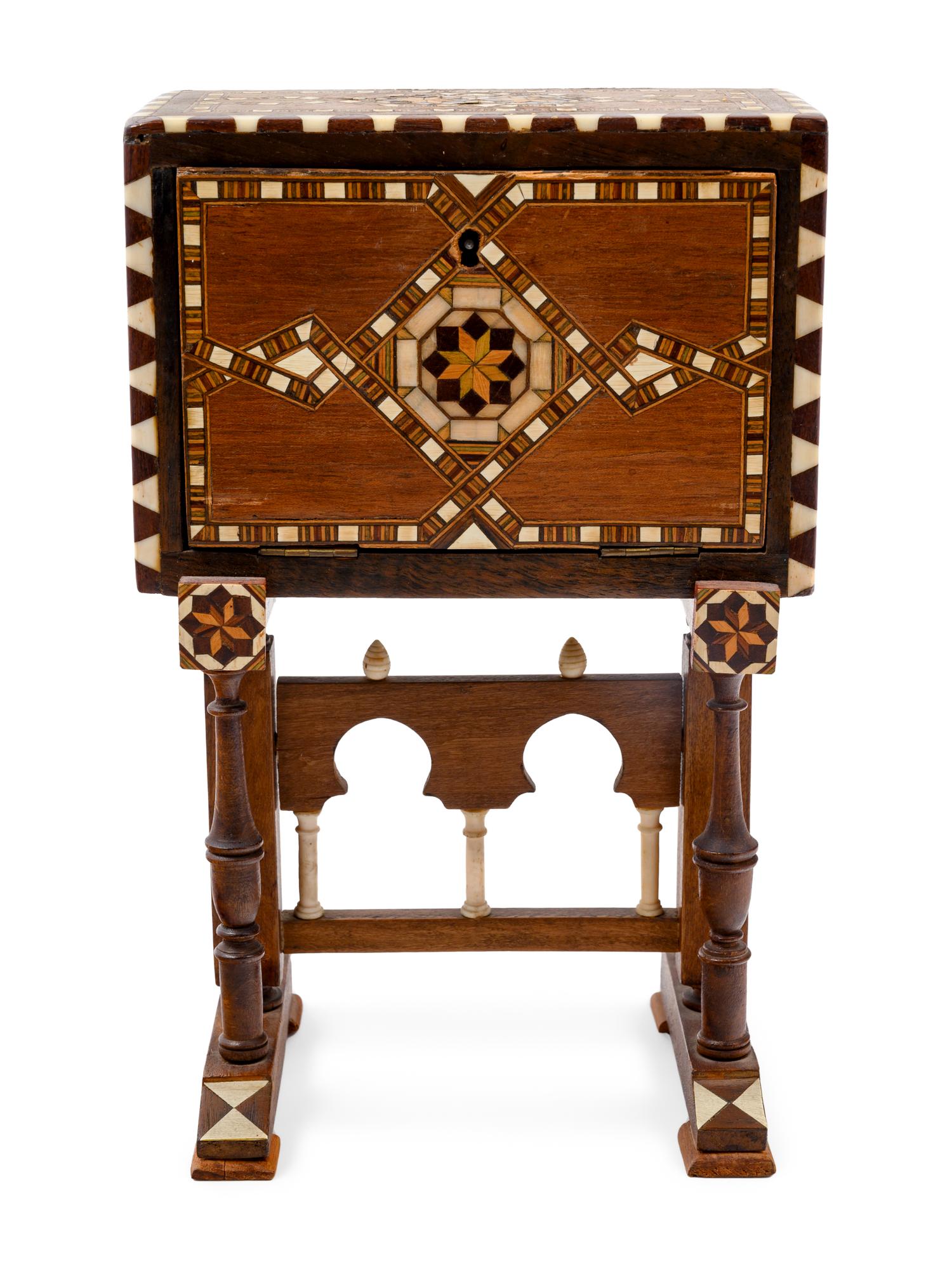 A Miniature Marquetry Vargueño
