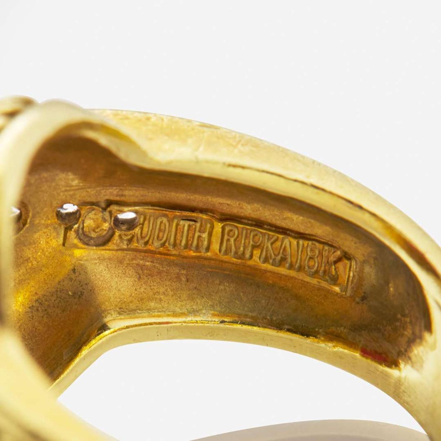 A Collection of Four Contemporary Yellow Gold and Gemstone Rings