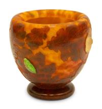 A Daum Feuilles d'Automne Glass Vase