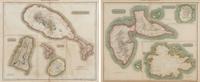 A Pair of Engraved Maps of West Indies Islands by Kirkwood and Son of Edinburgh — 19TH CENTURY
