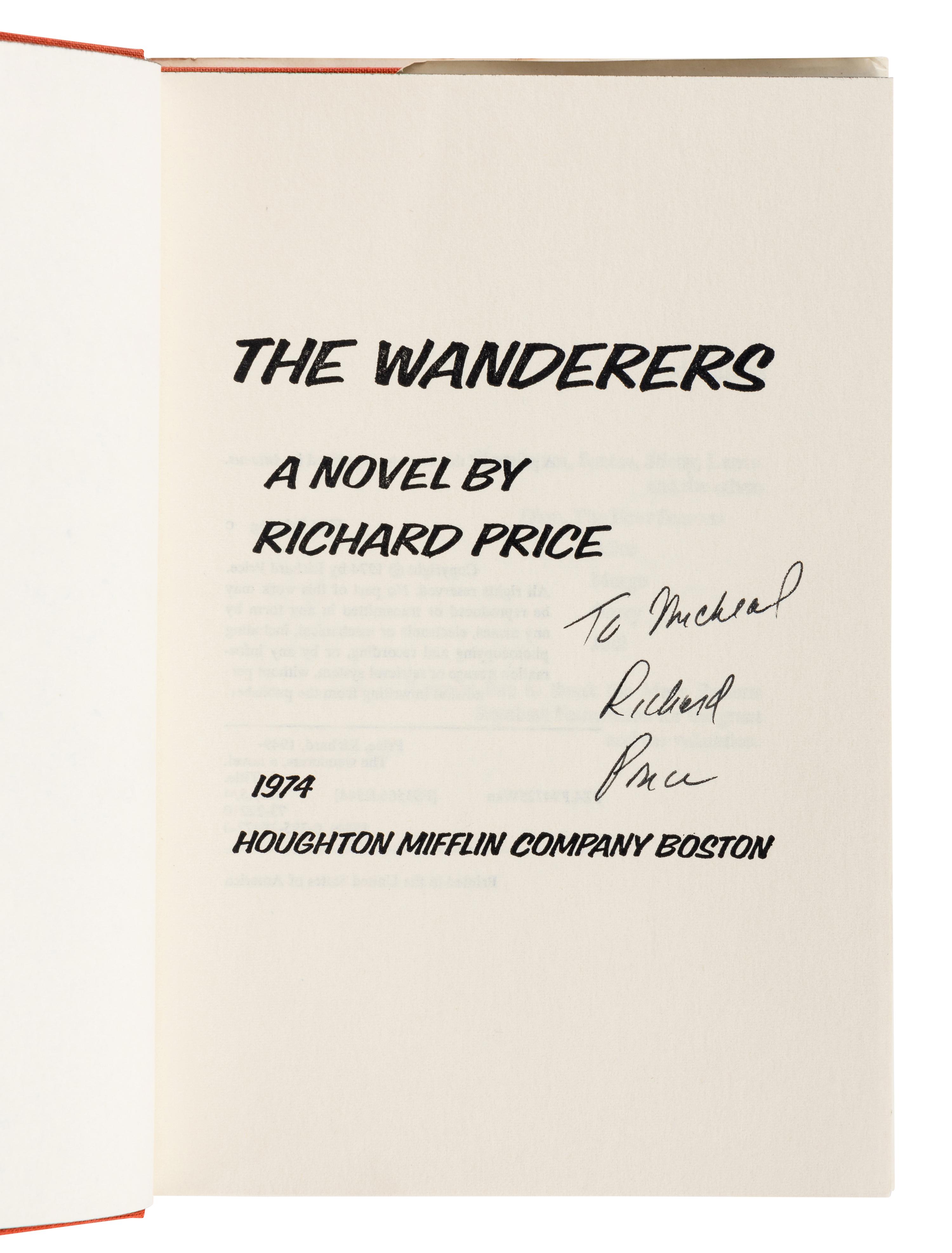 PRICE, Richard (b. 1949). A group of 5 works by Price, ALL FIRST EDITIONS, ALL SIGNED OR INSCRIBED, comprising: