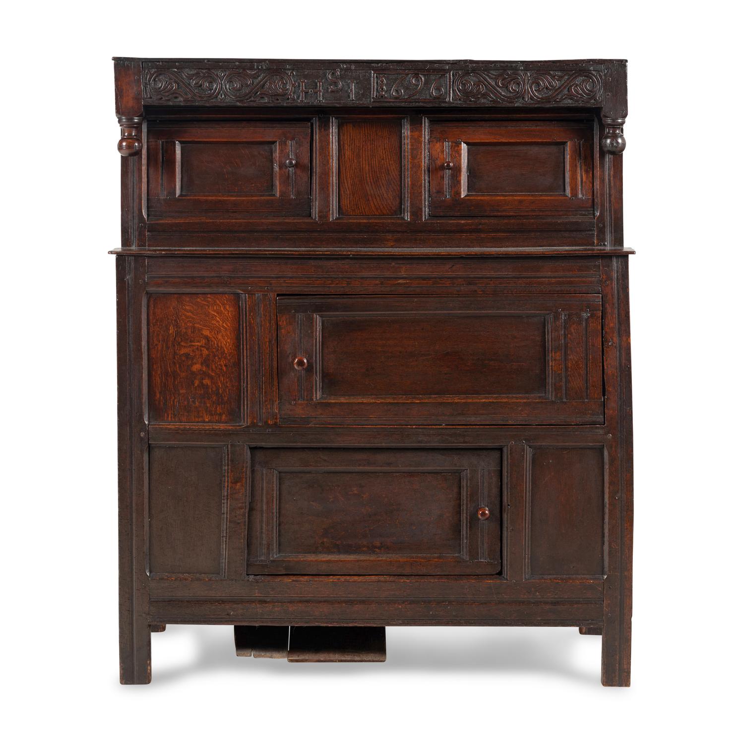 An English Oak Press Cupboard