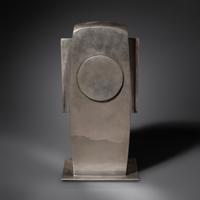 Important Tudric Pewter, Mother-of-Pearl and Copper Clock, c. 1905 Liberty & Co.
