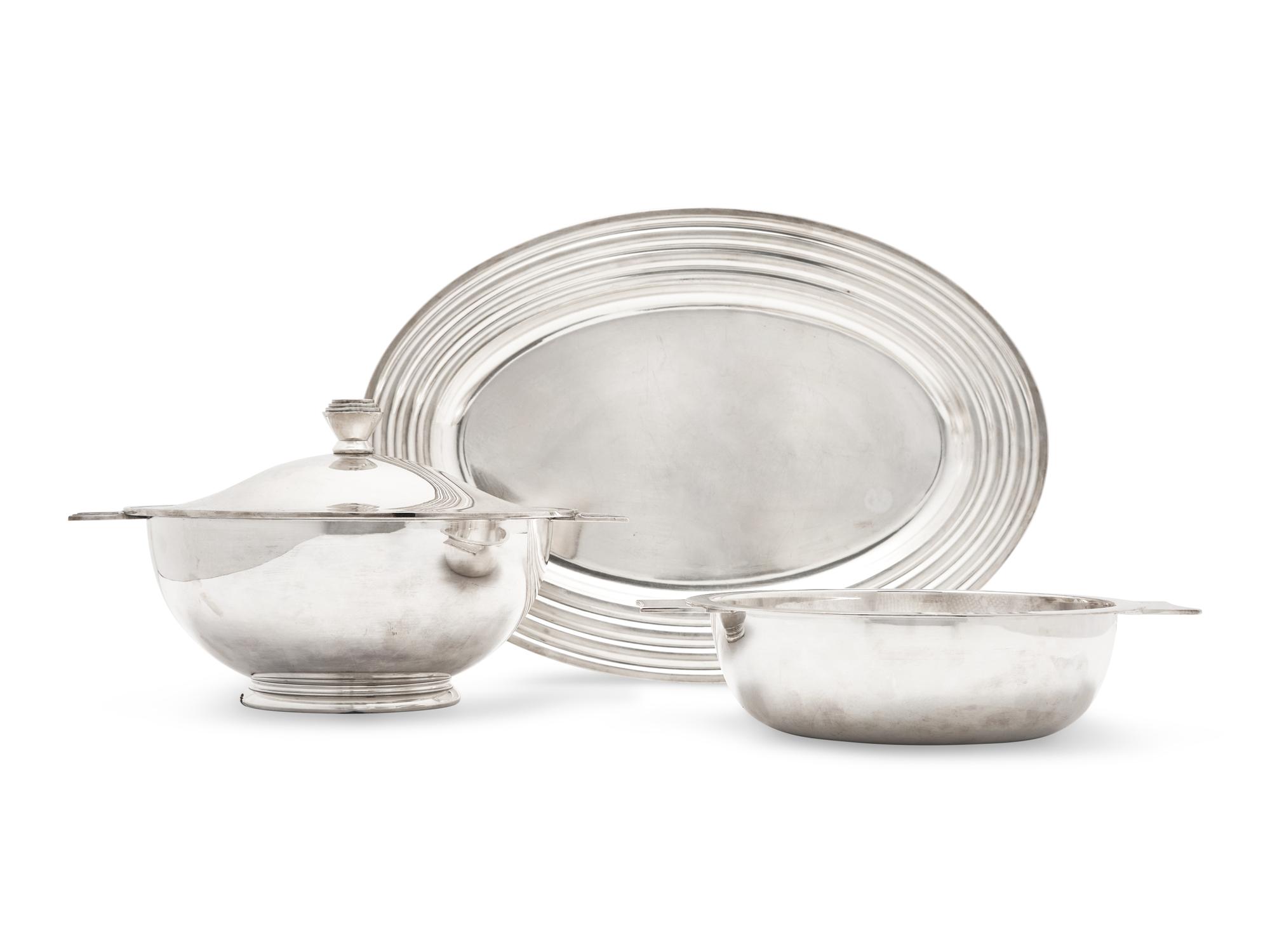 A Group of Christofle Silver Plate Servingwares