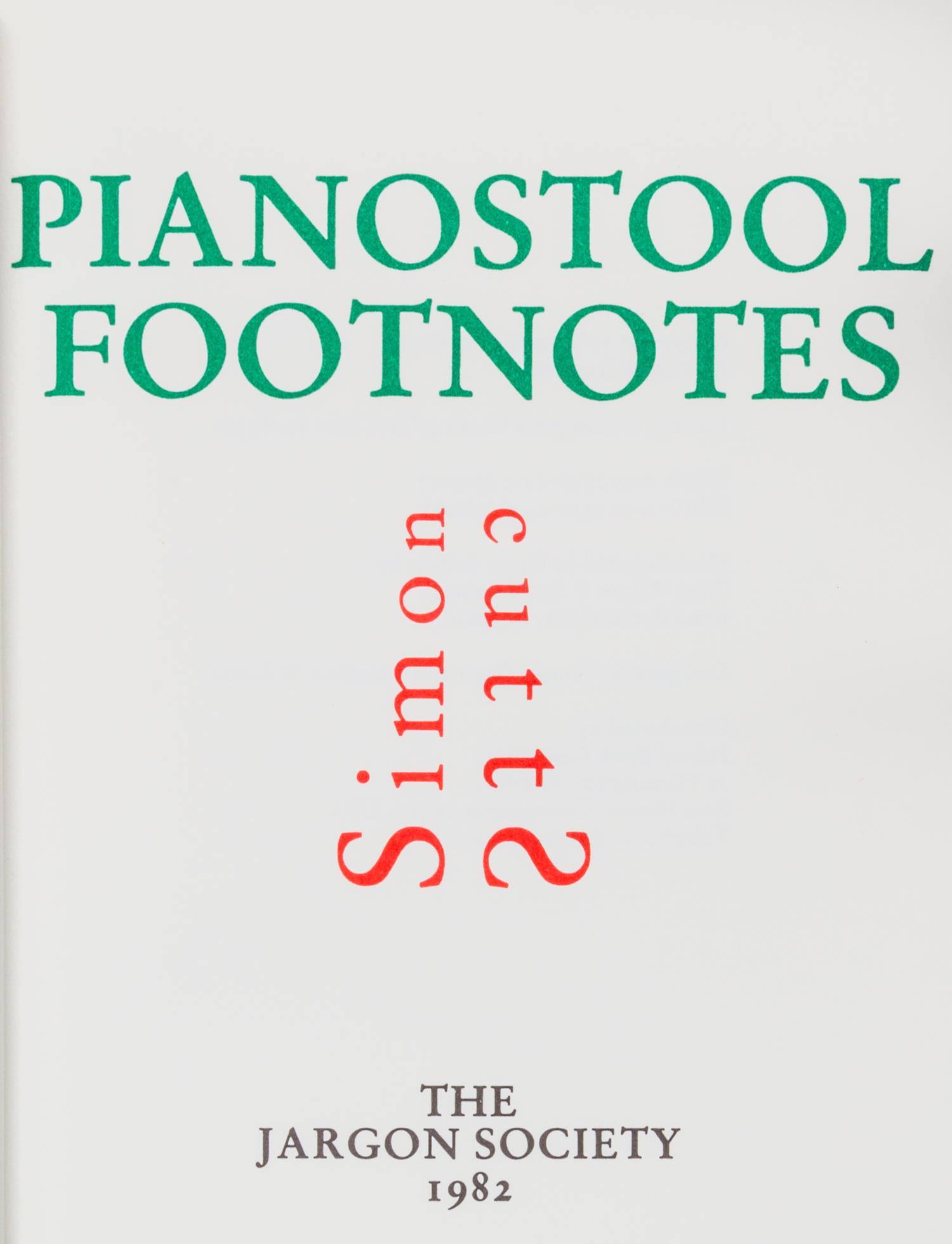 (CORACLE PRESS) A collection of 23 works, includes works by Richard Long, Simon Cutts, Erica Van Horn, Hamish Fulton, and others.