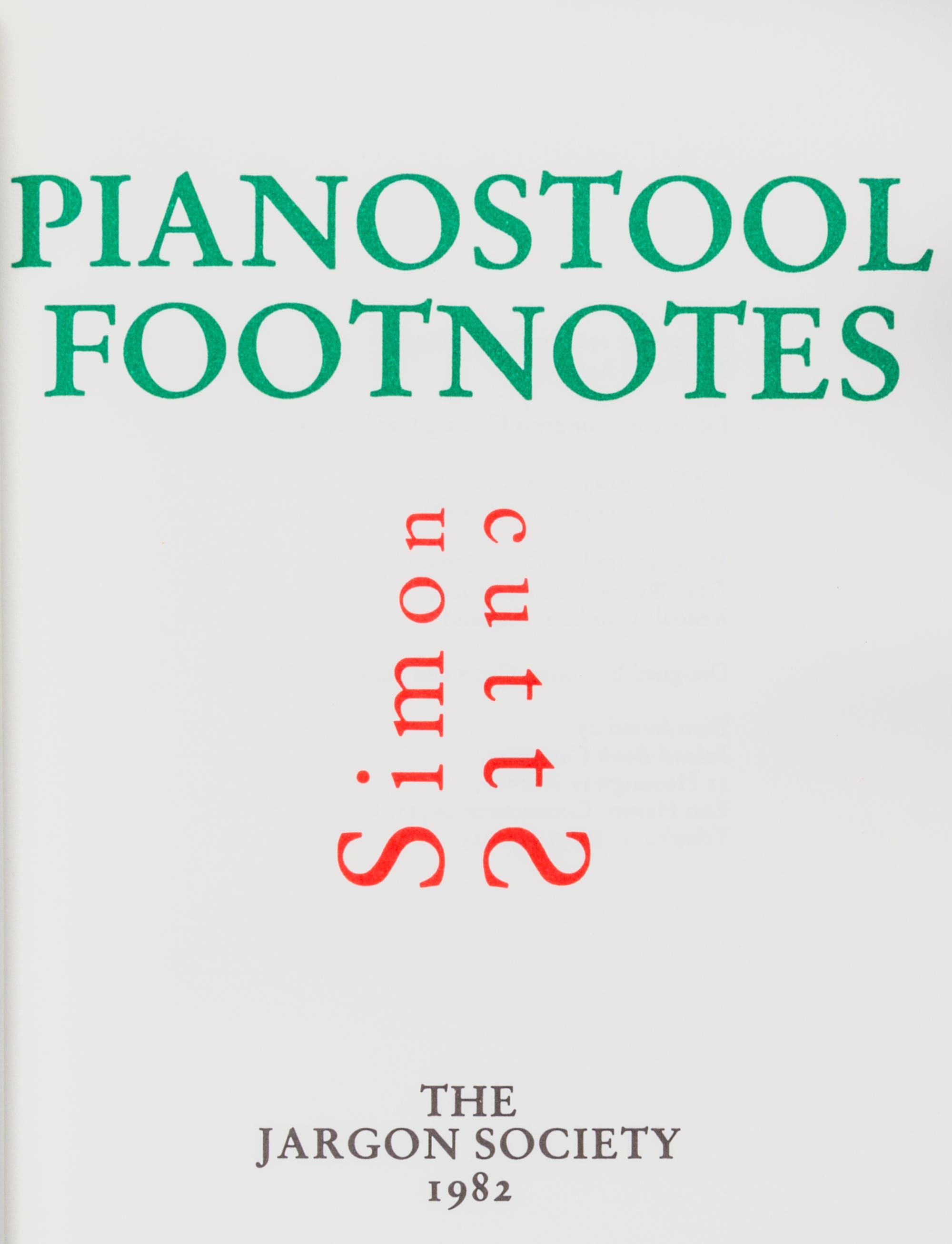 (CORACLE PRESS) A collection of 23 works, includes works by Richard Long, Simon Cutts, Erica Van Horn, Hamish Fulton, and others.