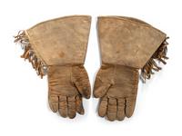 Plateau Beaded Hide Gauntlets, with Eagles and Arrows