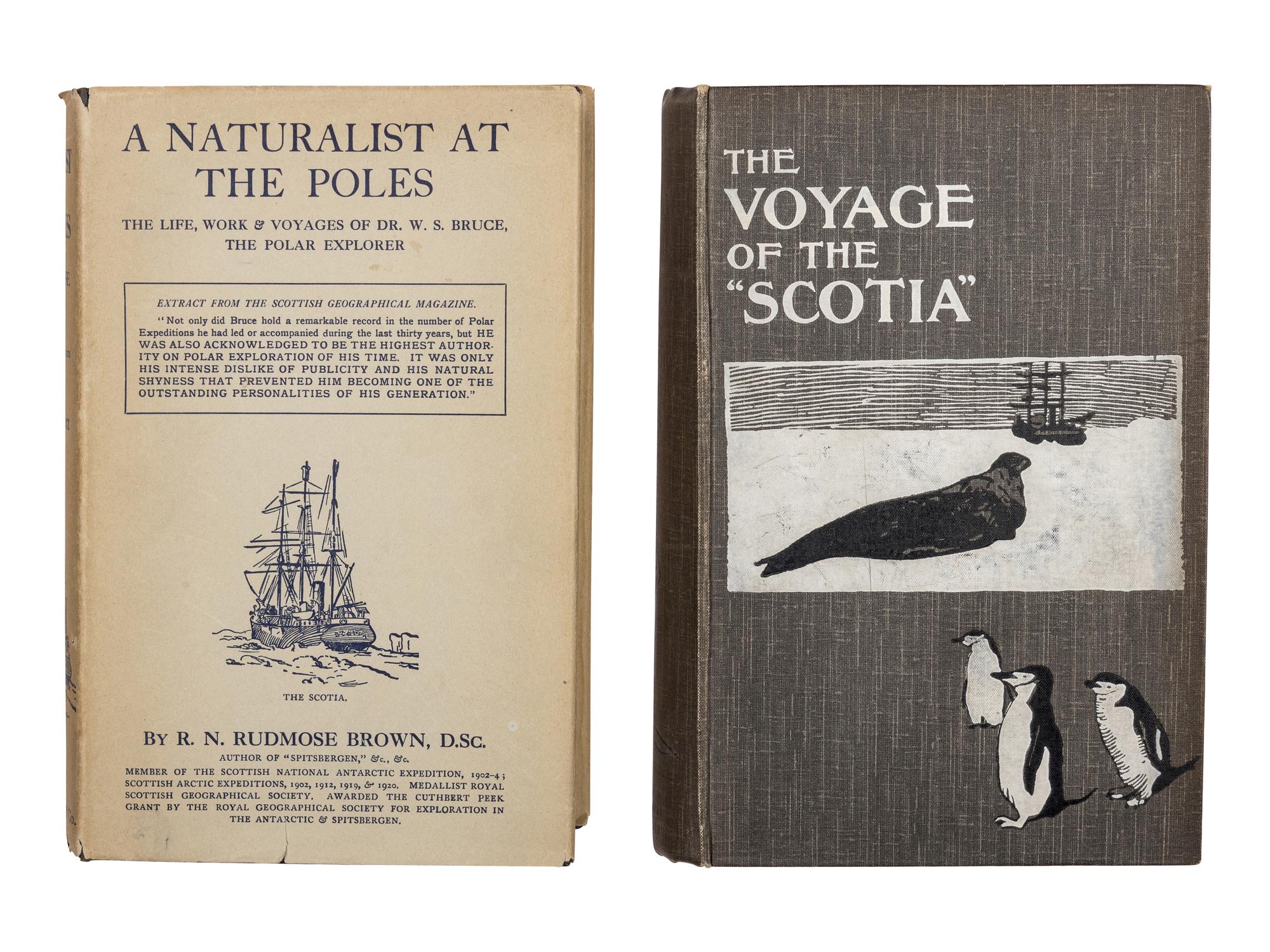 RUDMOSE-BROWN, Robert Neal (1879-1957); Robert Cockburn MOSSMAN (1870-1940); and James Hunter Harvey PIRIE (1878-1965). The Voyage of the 'Scotia'. Being the Record of a Voyage of Exploration in the Antarctic Seas . Edinburgh: Wm. Blackwood, 1906.