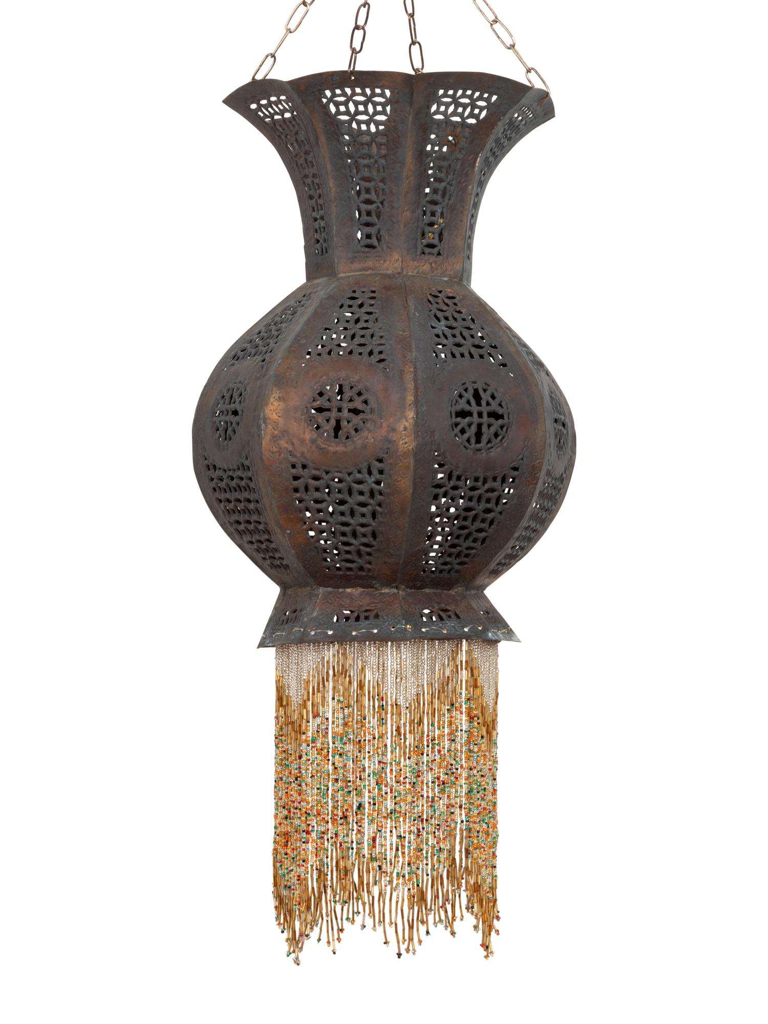 A Group of Three Syrian Brass Lanterns