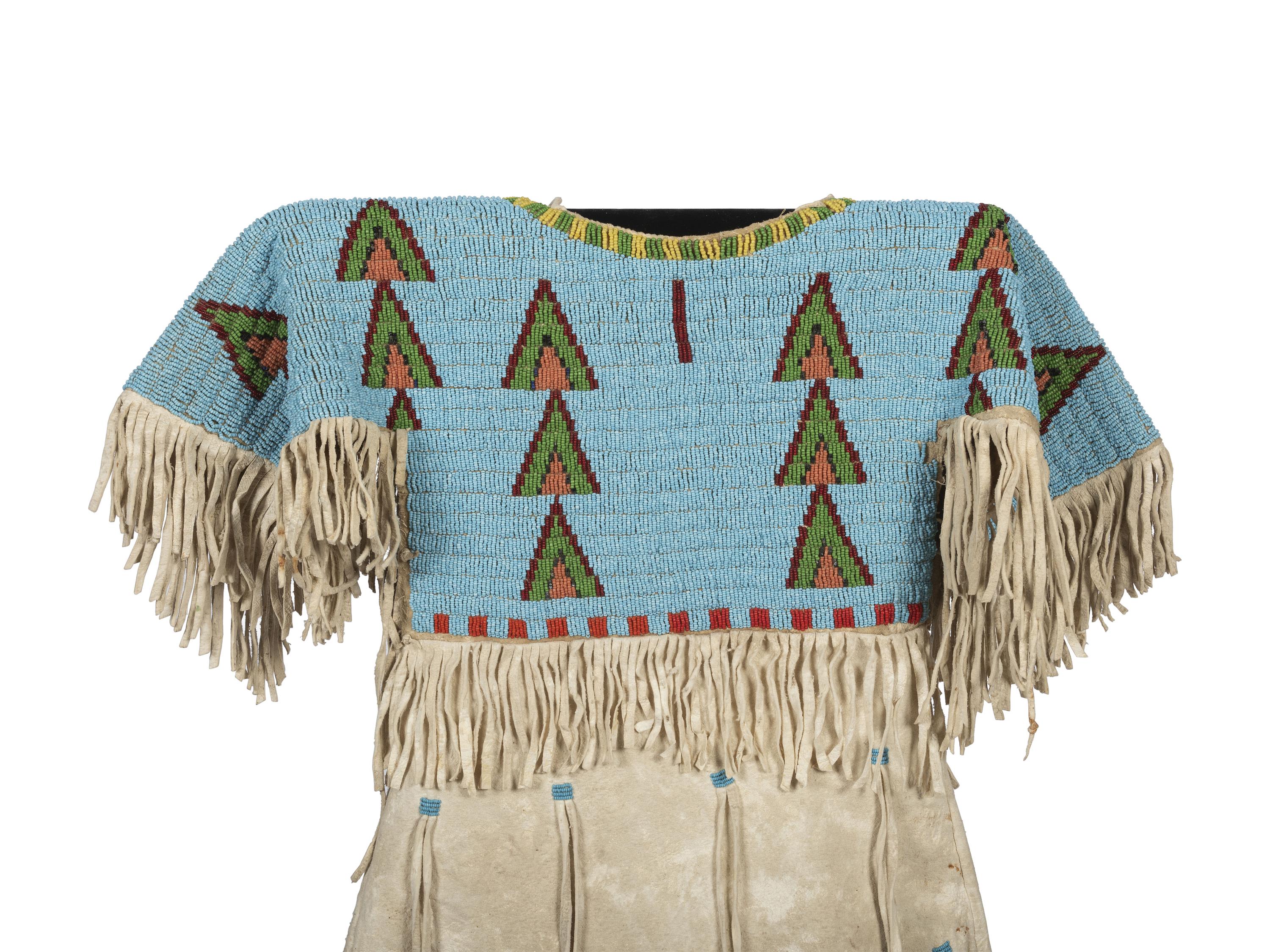 Sioux Girl's Beaded Hide Dress