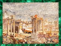 A Pair of Italian Micromosaic Panels Micromosaic: 8 5/8 x 11 5/8 inches.