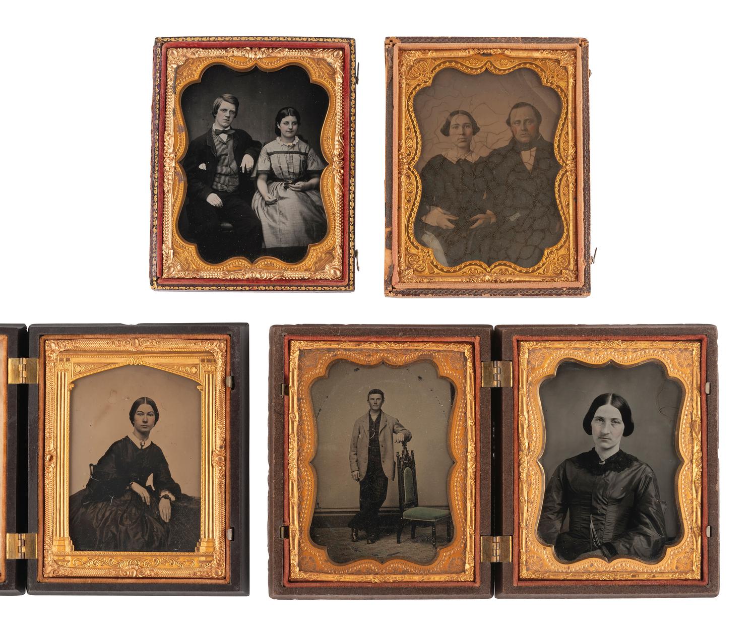 [EARLY PHOTOGRAPHY]. 37 assorted cased images.