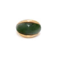 YELLOW GOLD AND NEPHRITE RING