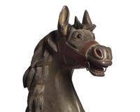 A Carved and Painted Wood Carousel Prancer