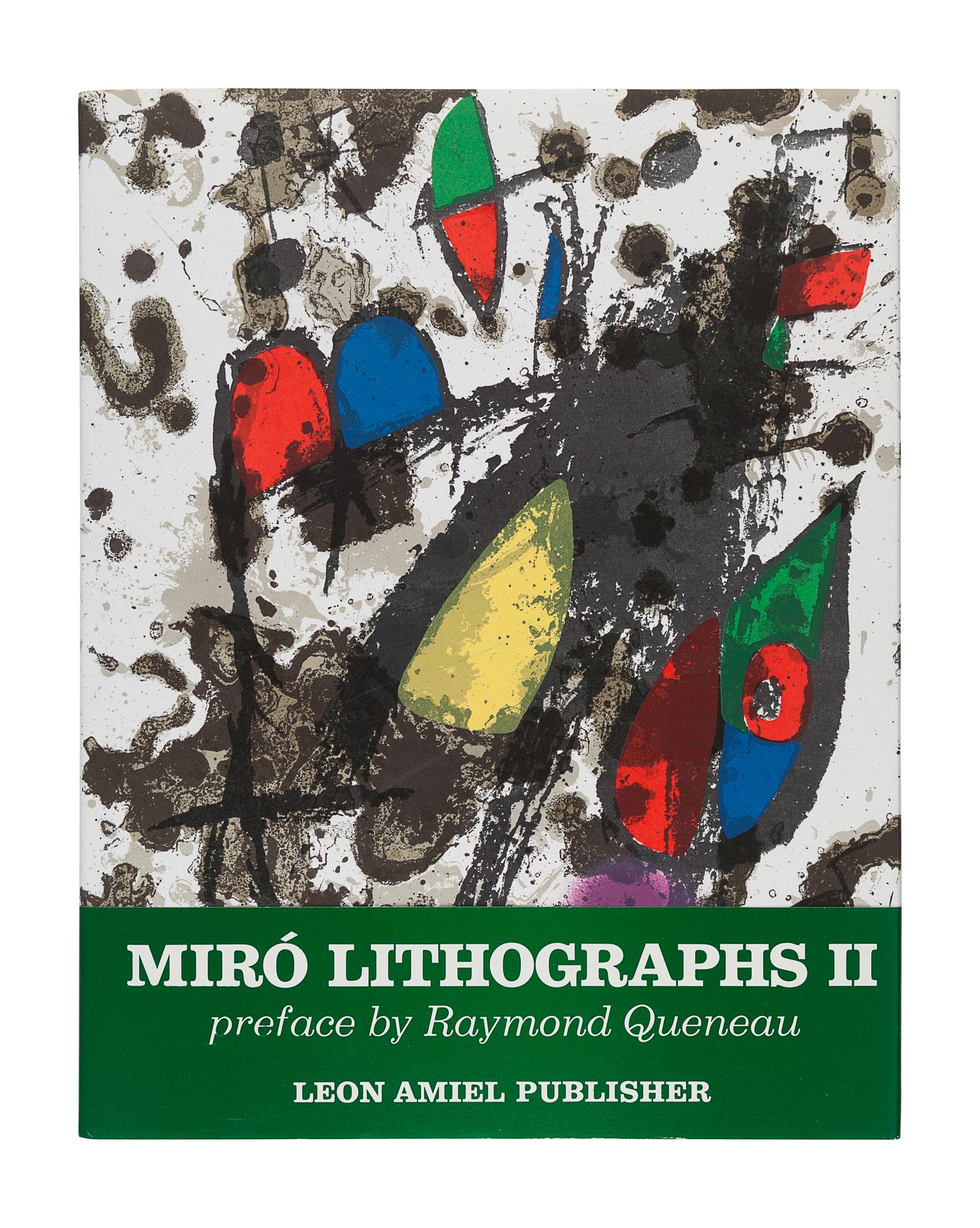 MIRÓ, Joan (1893-1974). Joan Miró. Lithographs. Vol.I: Text by Michel Leiris and Fernand Mourlot. New York: Tudor Publishing Company, 1972 ; Vol.II: Text by Raymond Queneau . New York: L éon Amiel Publisher, 1975 ; Vol.III: Text by Joan Teixidor. Paris: Maeght Éditeur, 1977.