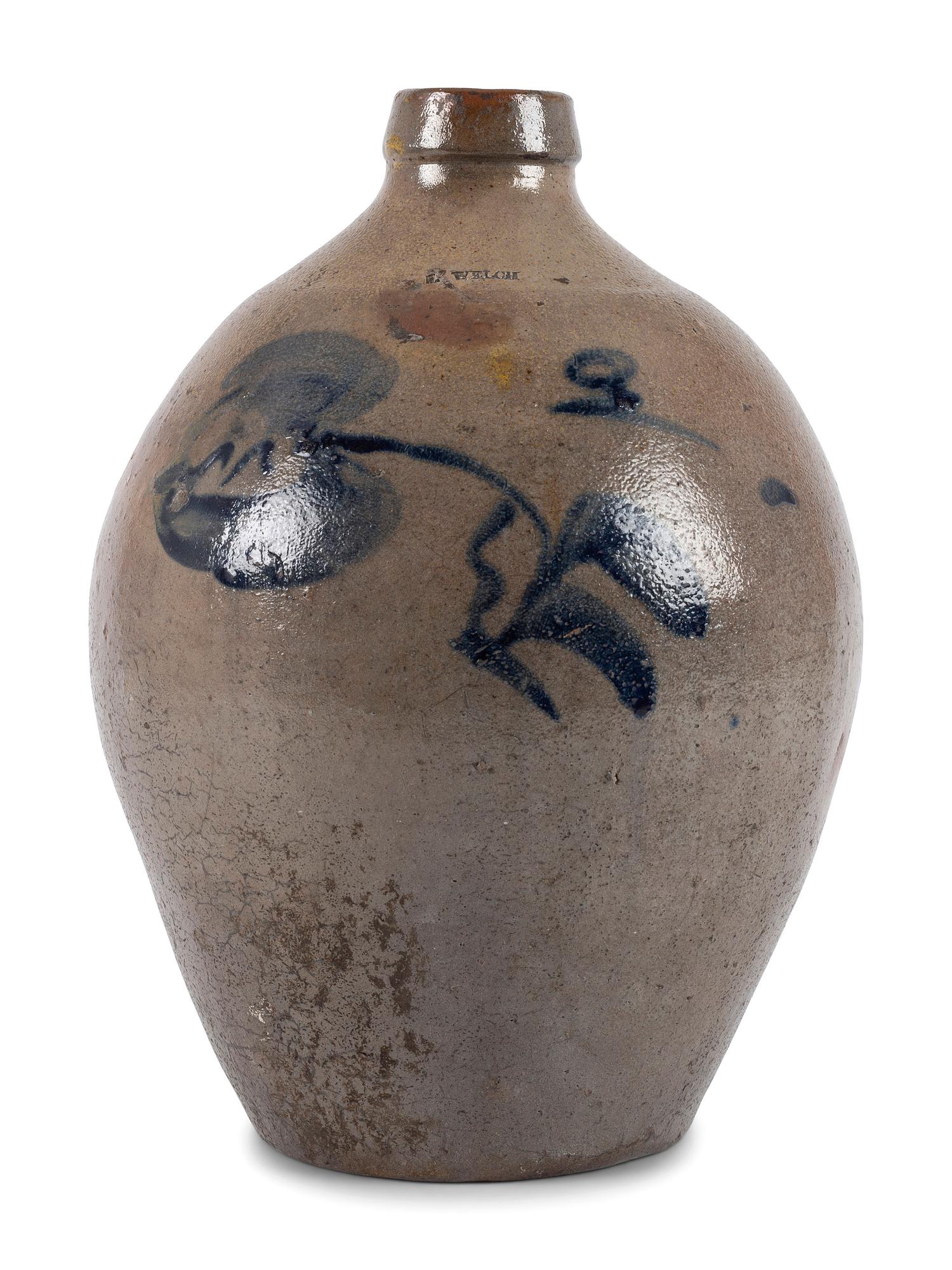 An Ohio Two Gallon Cobalt Decorated Stoneware Jug