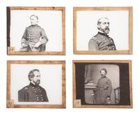 [CIVIL WAR - MAGIC LANTERN SLIDES]. A collection of 100+ assorted glass slides mostly featuring Civil War photographs, including: