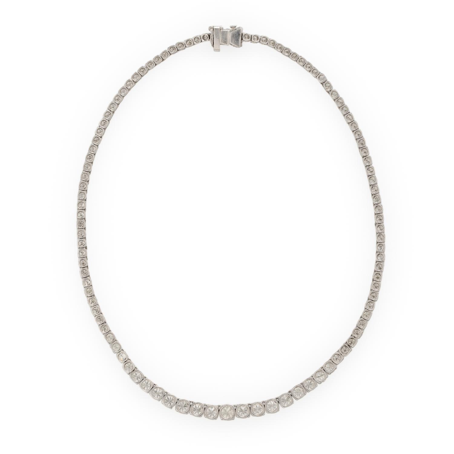 DIAMOND AND PLATINUM RIVIÈRE NECKLACE