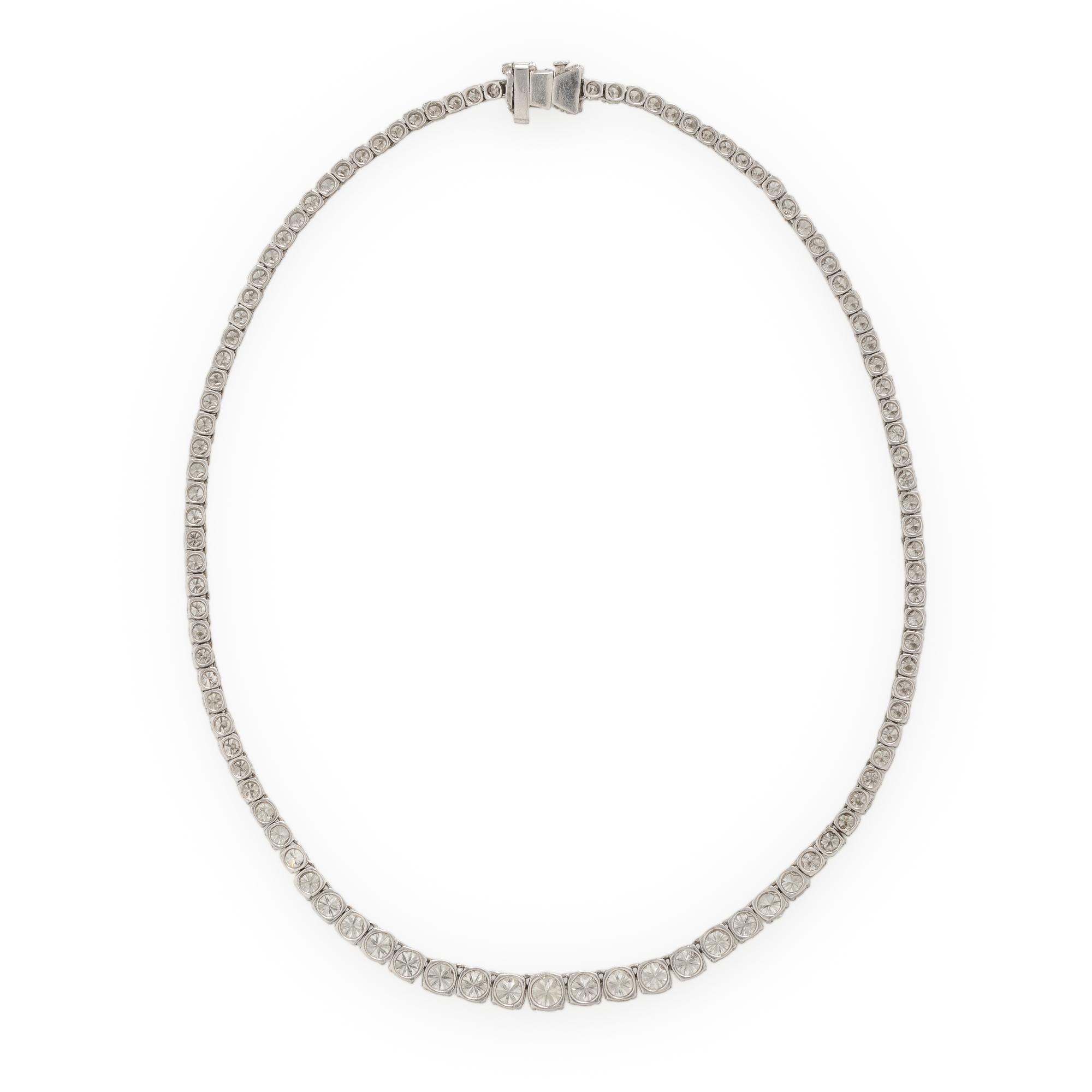 DIAMOND AND PLATINUM RIVIÈRE NECKLACE