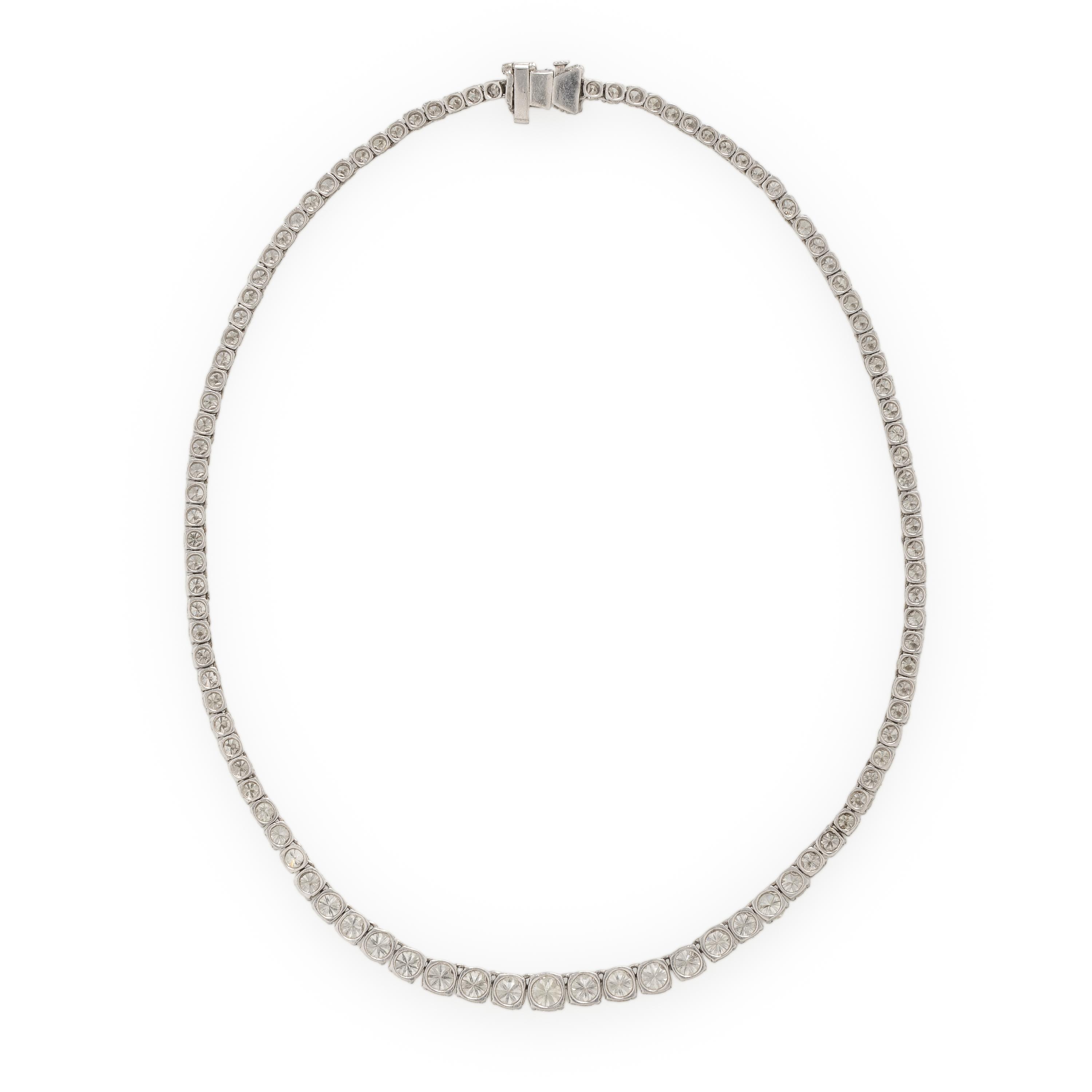 DIAMOND AND PLATINUM RIVIÈRE NECKLACE
