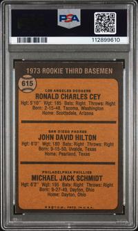 A 1973 Topps Mike Schmidt Rookie Baseball Card No. 615 (PSA 4 VG-EX)