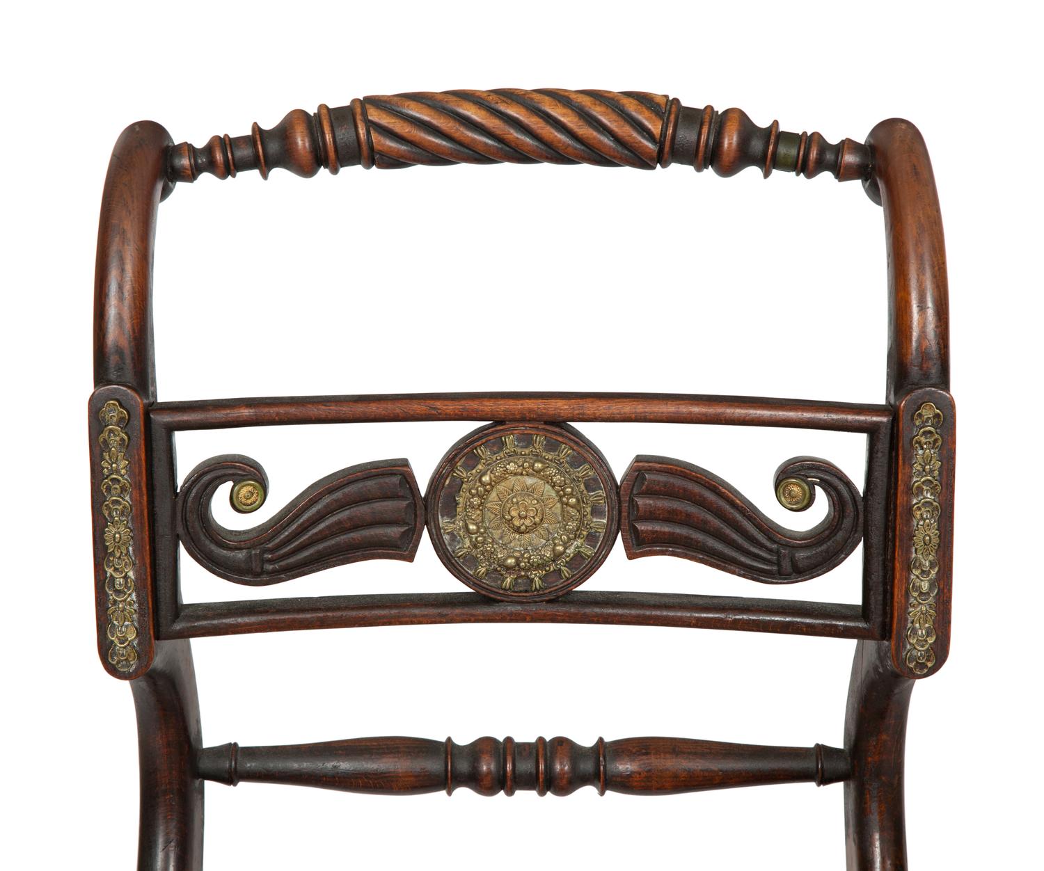 An 18th Century French Provincial Walnut Writing Table and Associated Empire Side Chair