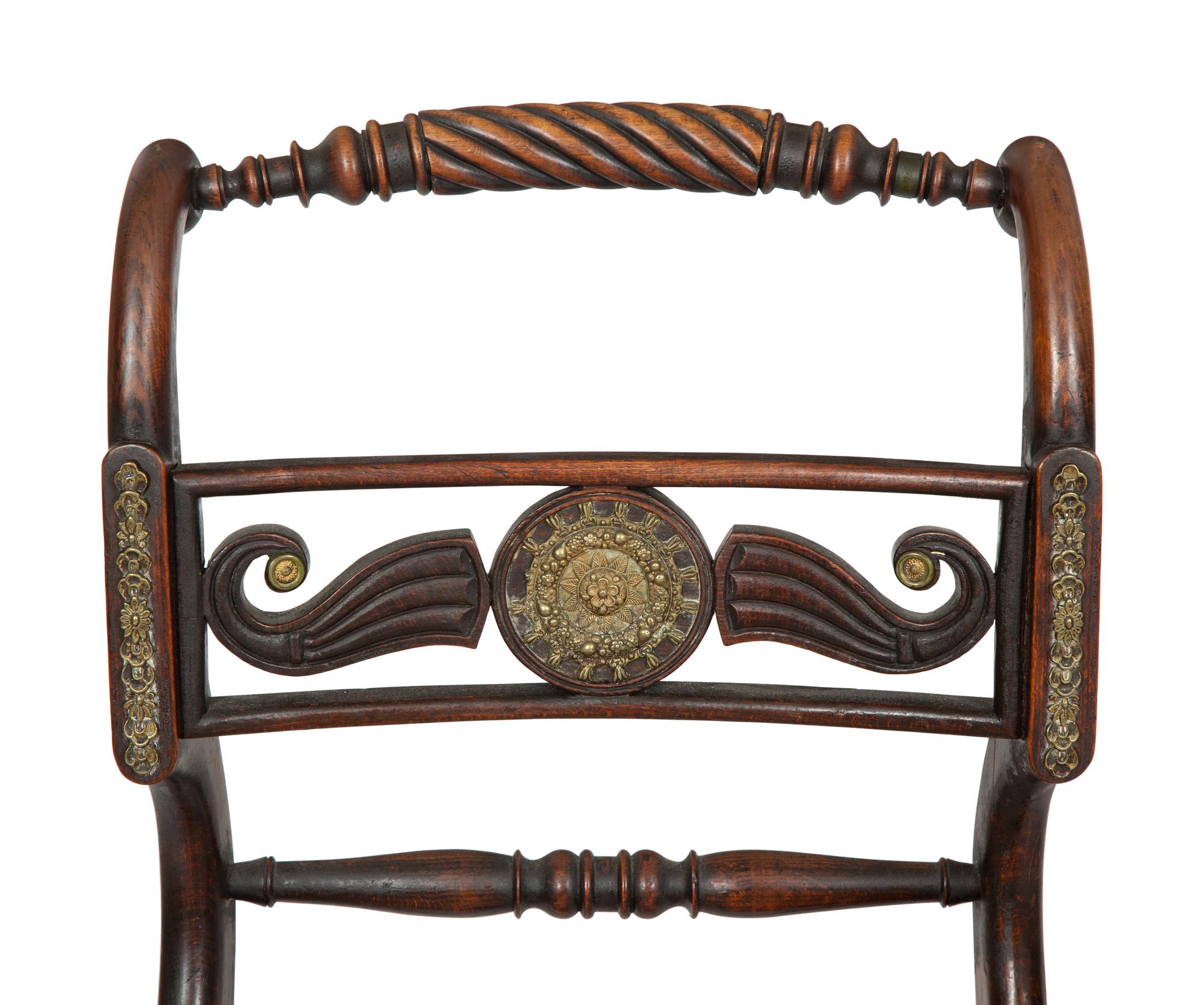An 18th Century French Provincial Walnut Writing Table and Associated Empire Side Chair