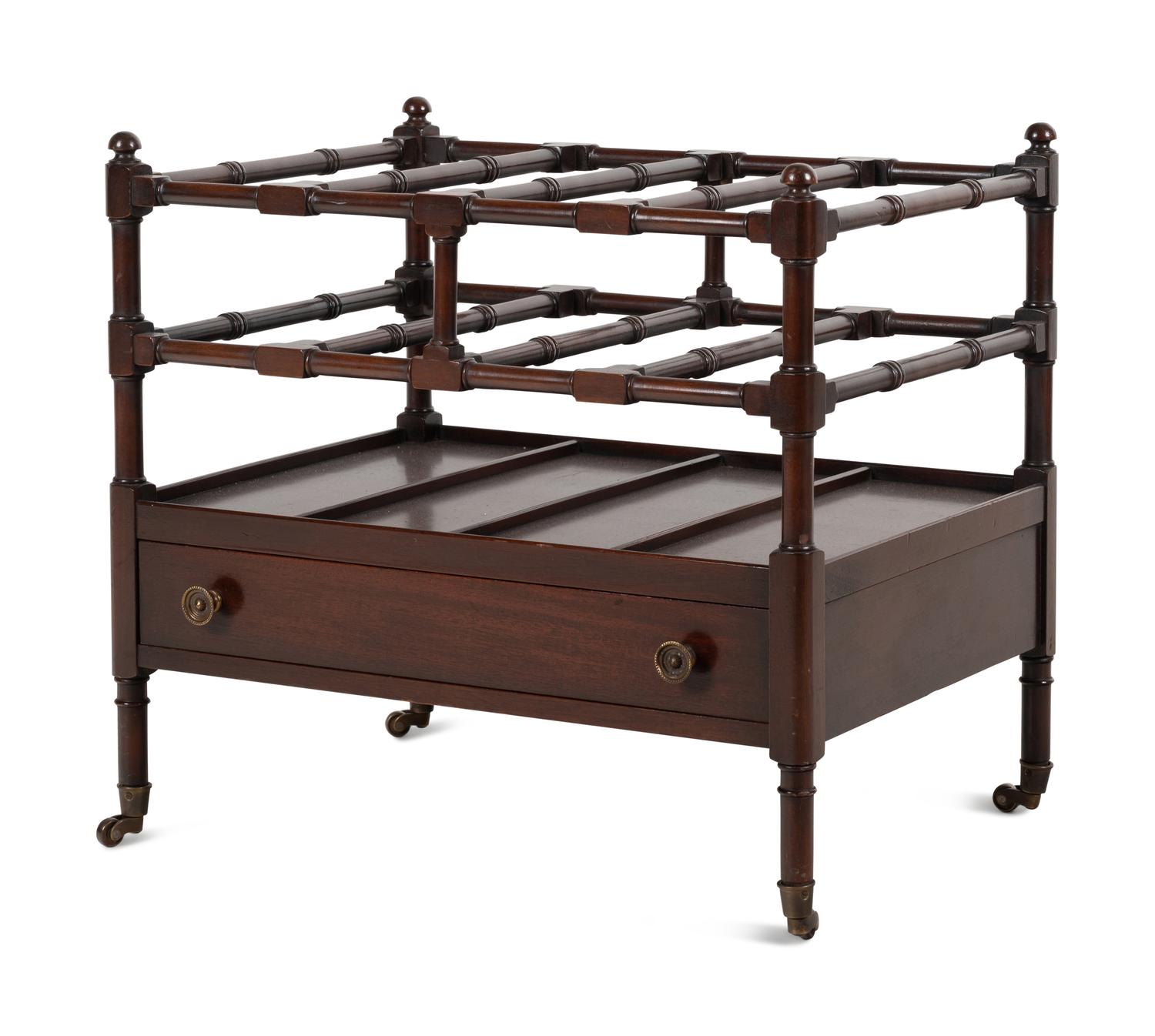A Regency Style Mahogany Canterbury