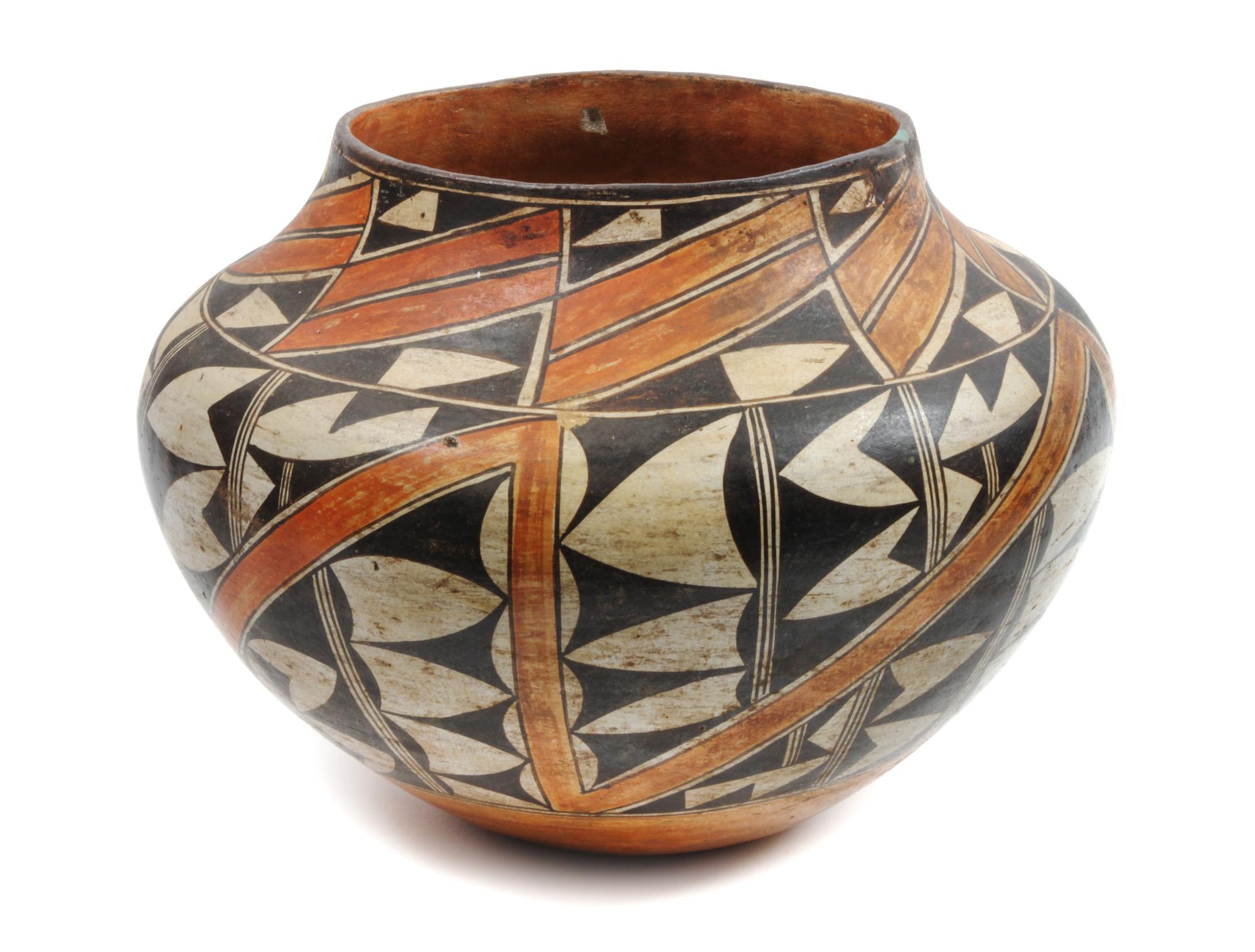 Acoma Pottery Jar Height 10 x diameter 12 inches — Circa 1920