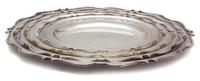 A Group of Four American Silver-Plate Hard Soldered Graduated Trays, Sheffield Co., 20th Century,