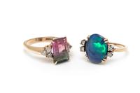 COLLECTION OF GEMSTONE AND DIAMOND RINGS