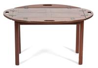 An English Mahogany Butler's Tray on Stand Height 17 3/4 x width 32 1/2 x depth 23 3/4 inches. — 19TH CENTURY