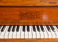 A Weber Mahogany and Marquetry Parlor Grand Piano