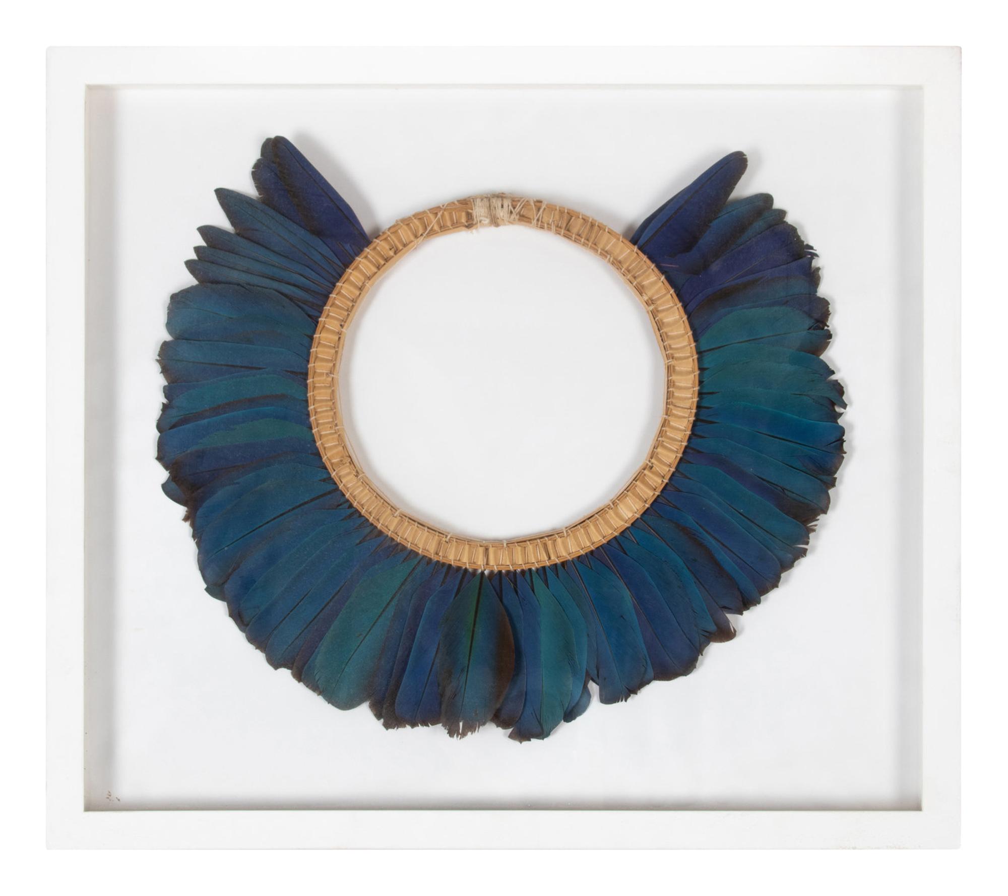 Two Framed Feather Collars