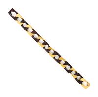 YELLOW GOLD AND WOOD BRACELET