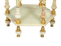 A Continental Gilt Bronze and Onyx Side Table