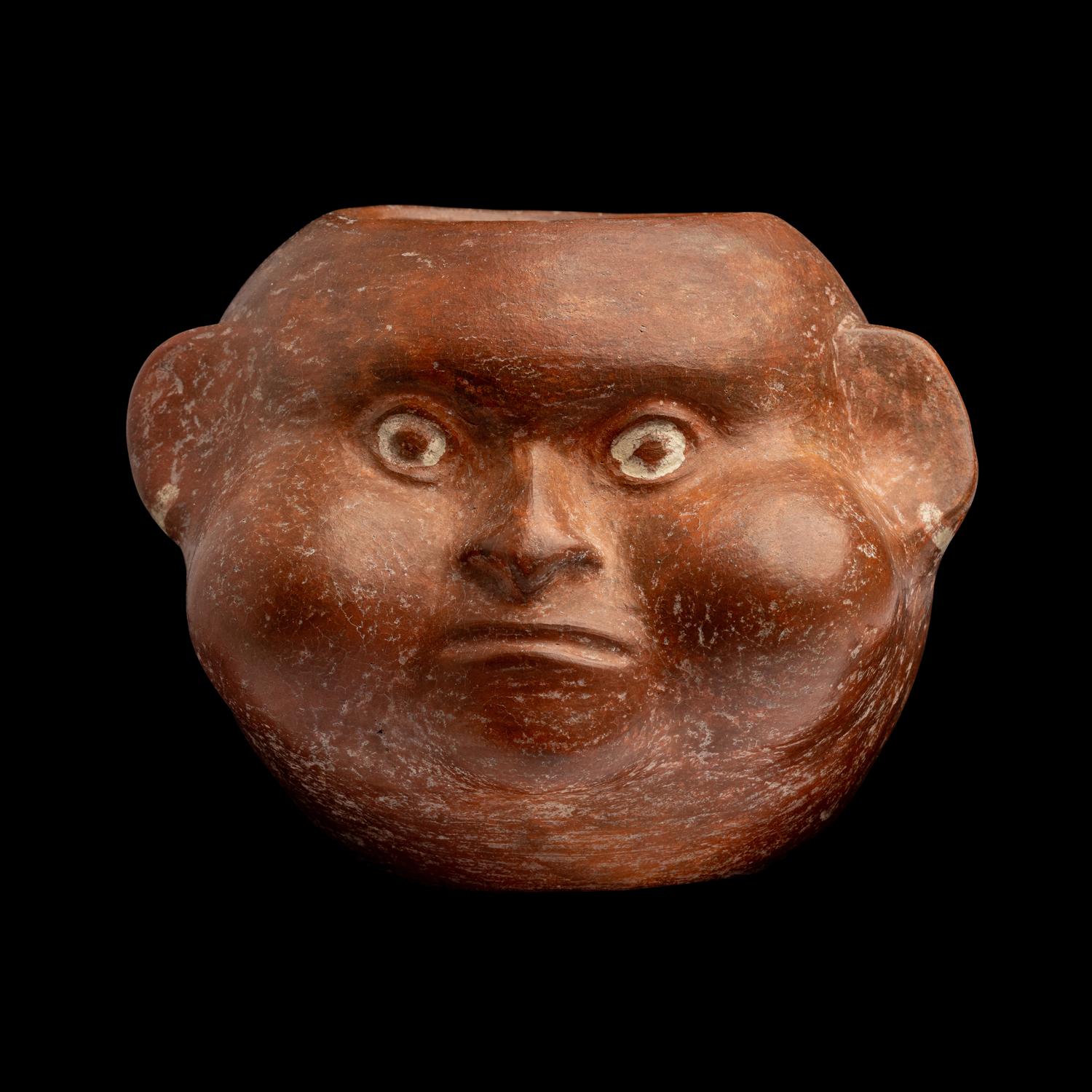 A Moche Head Vessel