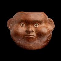 A Moche Head Vessel