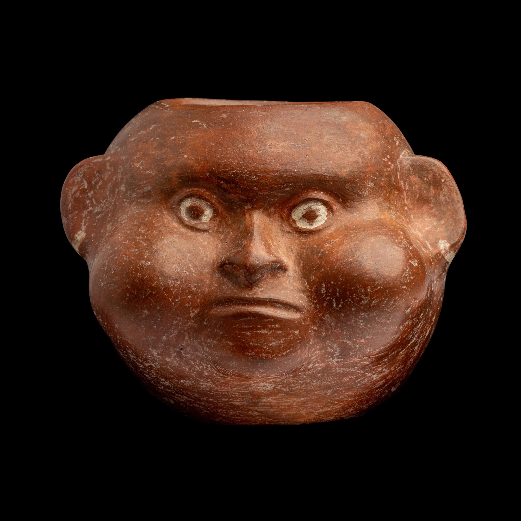 A Moche Head Vessel