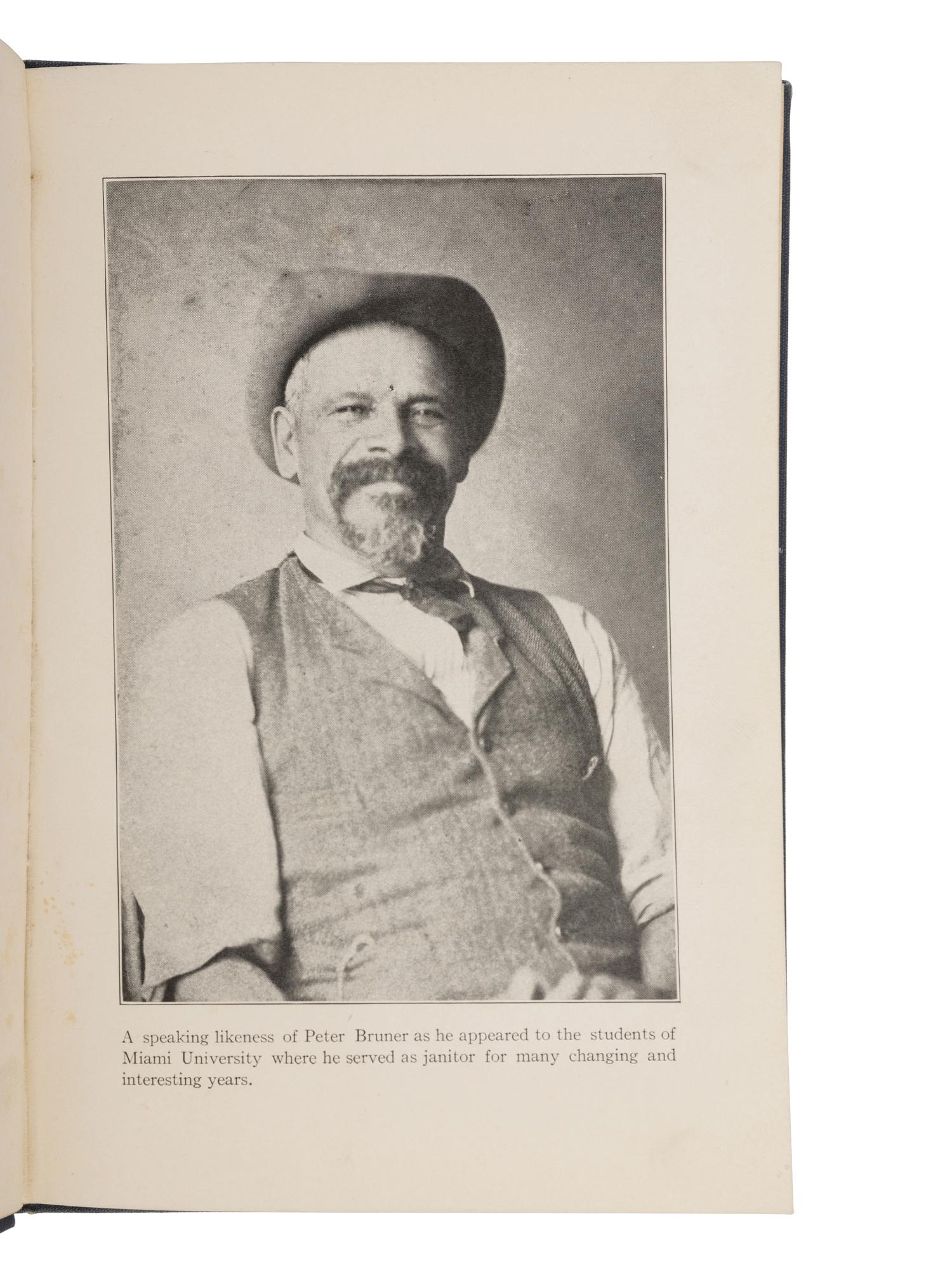 BRUNER, Peter (c1845-1938). A Slave's Adventures Towards Freedom. Oxford, Ohio: [1918?].