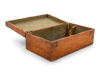 A Floral Painted Pine Document Box