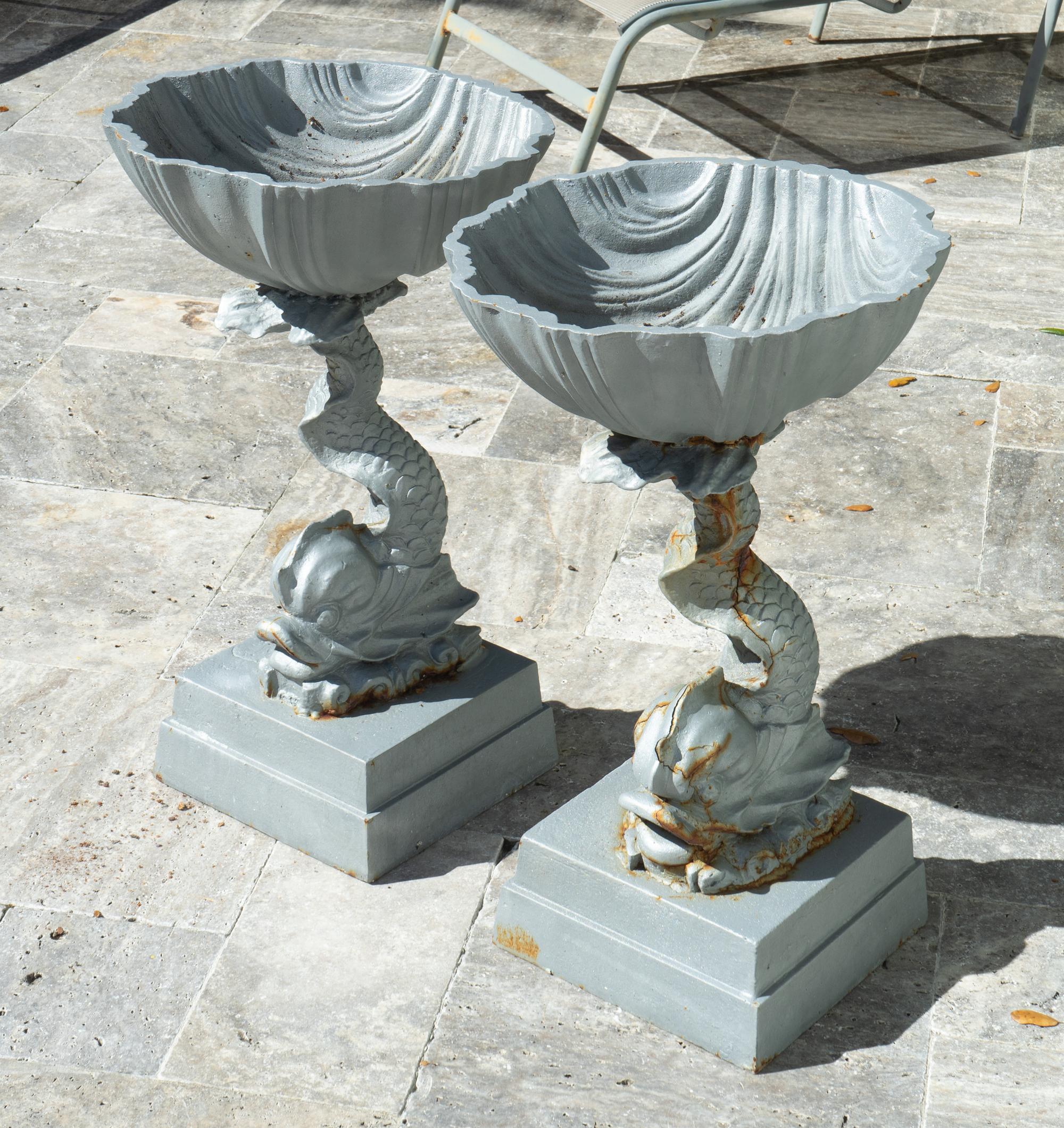 A Pair of Neoclassical Painted Iron Jardinieres