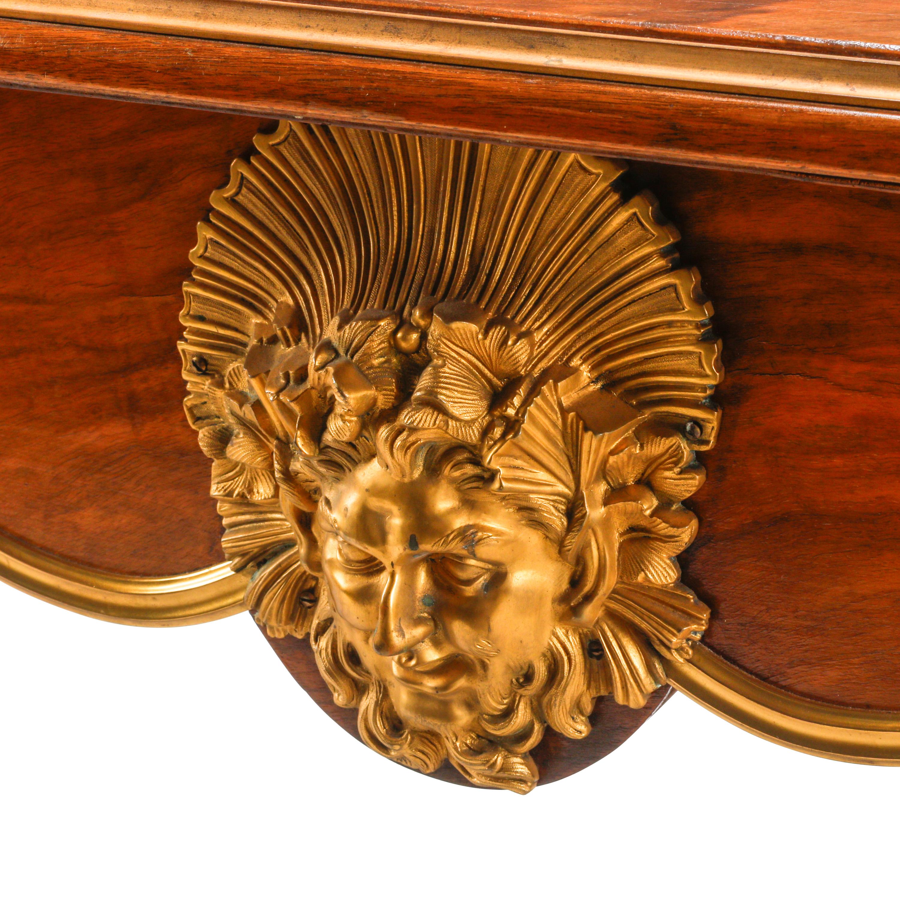 A Large Louis XV Style Gilt Bronze Mounted Partners Bureau Plat