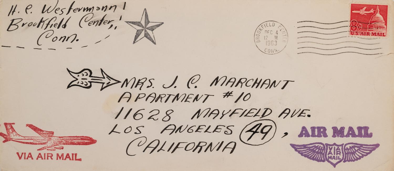 Dear Ruthie... , 1963 (two page letter drawing to the Artist's maternal aunt Ruth Marchant)