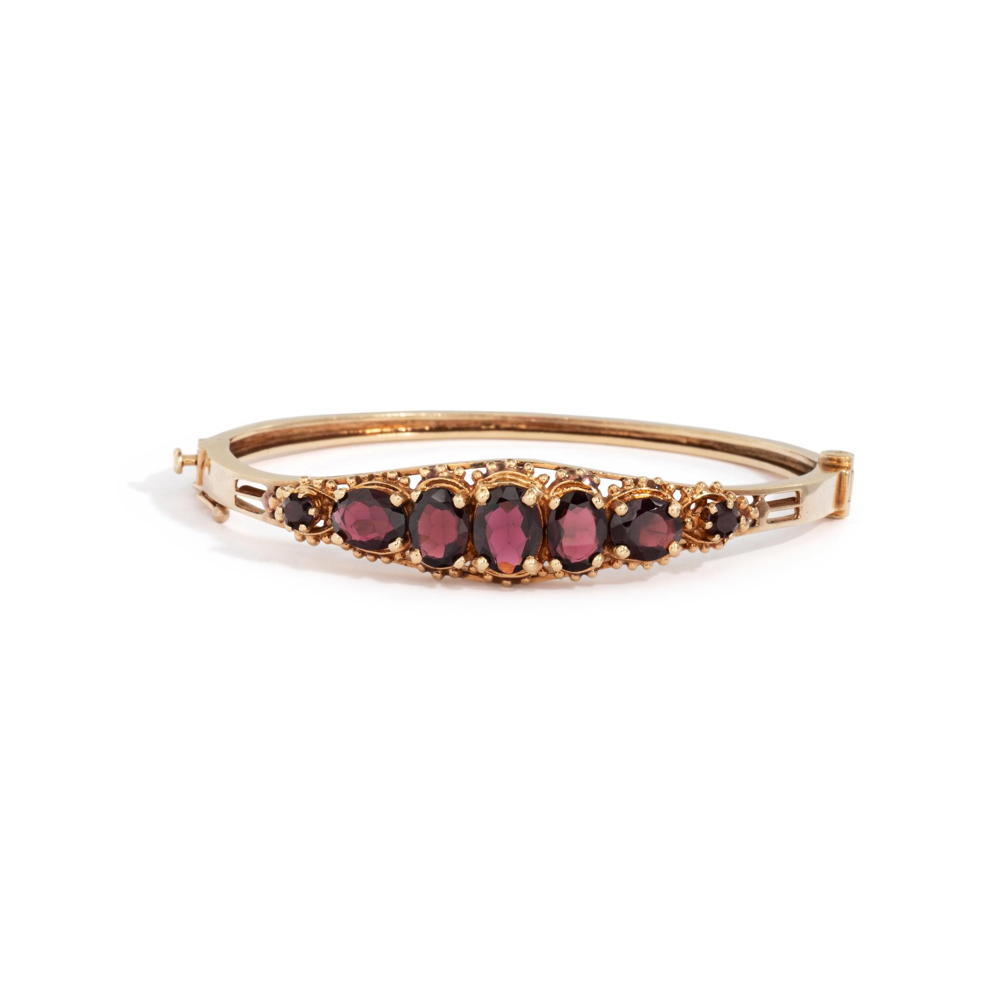 GARNET BANGLE BRACELET